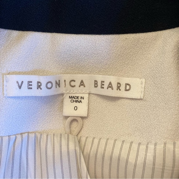 VERONICA BEARD Putty Stone Gray Black Double Breasted Blazer Jacket - Picture 6 of 11